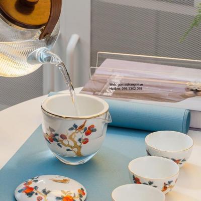 BỘ TRÀ DU LỊCH HỌA TIẾT QUẢ HỒNG
